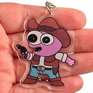 Smiling Friends Pim Wild West Cowboy Halloween Episode Acrylic Keychain